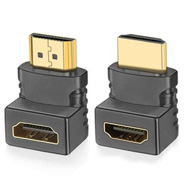 Imagem de WILLIZTER Extensor conversor adaptador HDMI macho para fêmea, pacote com 2, 90 graus para cima e 270 graus para baixo, cada um suporta 3D 4K UHD Nintendo Switch PS4 PS3 Xbox Laptop PC