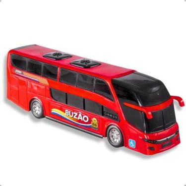 Imagem de Ônibus De Brinquedo Buzão Dois Andares Grande 42,5cm Bs Toys 465