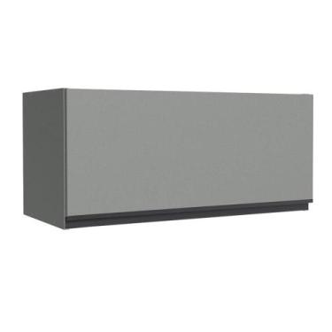 Imagem de Armário de Cozinha Aéreo 80 cm 1 Porta Basculante Cinza Nice Madesa, C