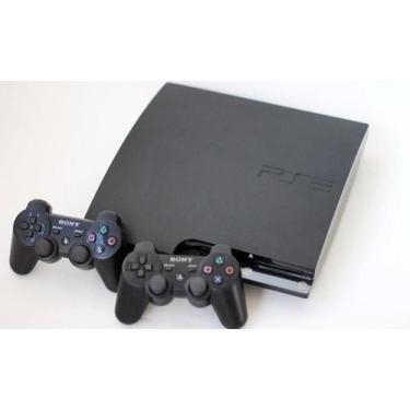 Imagem de Console PS3 Slim 500gb Standard 2 Controles + 5 Jogos Cor Charcoal Bla