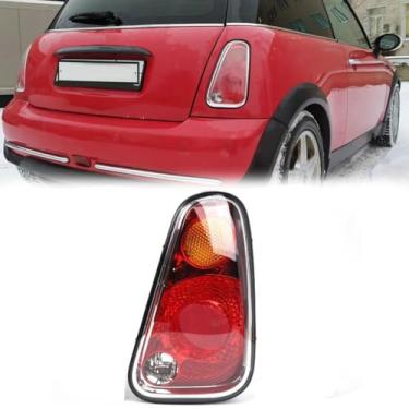 Imagem de Bayyee Carcaça da lente da lâmpada traseira traseira vermelha adequada para Mini Cooper R50 R52 R53 Hatchback 2004 2005 2006 (sem lâmpada) (lado direito do passageiro)