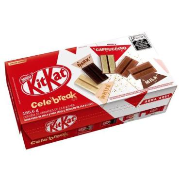 Imagem de Caixa de Bombom Nestlé Kitkat Celebreak Sortidos 185,6g - Kit Kat