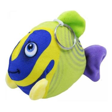 Imagem de Chaveiro Peixe Verde Rosto Azul 16cm - Pelúcia - Fofy Toys, DD-GD1012-