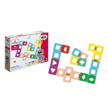 Imagem de Brinquedo Dominó Tátil Infantil da Turma da Mônica - 28 peças - Xaling