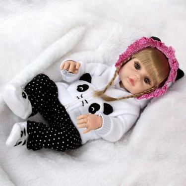 Imagem de Bebê Reborn Recem Nascida Pandinha Loira Linda Pode Molhar - Cegonha R