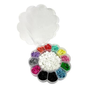 Imagem de Botão De Pressão Plástico Ritas 12mm Box com 180 Botões Coloridos