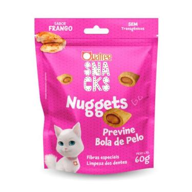 Imagem de Petisco Quatree Snacks Nuggets para Gatos Bola de Pelo 60g