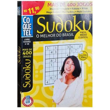 Imagem de Livro Sudoku + De 400 Jogos Níveis Fácil Médio E Difícil