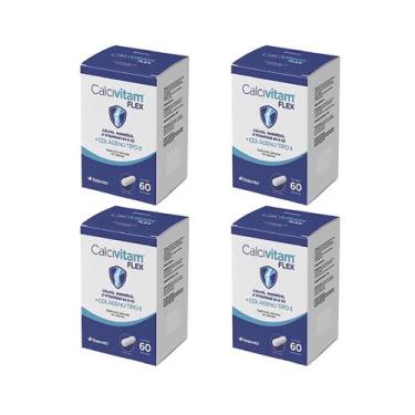 Imagem de Kit 4 Calcivitam Flex Calcio, Magnesio E Vitaminas 60 Caps. - Herbamed