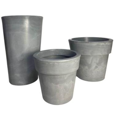 Imagem de Kit de Vasos Decorativos Lisos para Plantas Casa e Jardim - Alpe & Ari