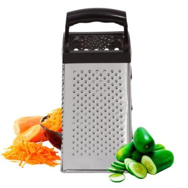Imagem de Ralador De Legumes Inox Reforçado 23cm Cabo Plástico Preto - Quality H