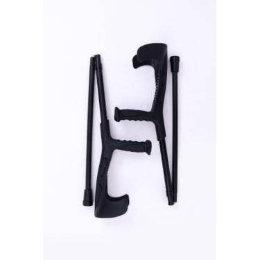 Imagem de Par de Muleta Canadense Dobrável em Alumínio Suporta até 100kg - Endur