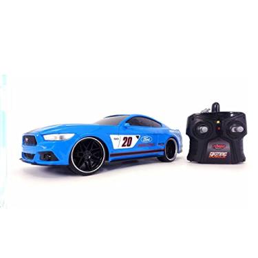 Imagem de Jada Toys Bigtime Muscle 1:16 2015 Carro De Controle Remoto Ford Mustang Gt Rc 2.4 Ghz, Brinquedos Para Crianças E Adultos, Azul