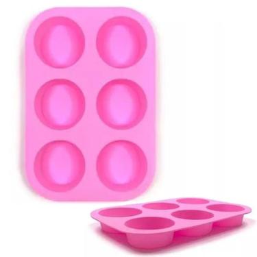 Imagem de Forma De Silicone 6 Cavidades Cupcakes Muffin Petit Gateau - Sk, Rosa