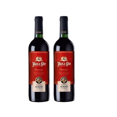 Imagem de Kit Vinho Jota Pe Tinto 100% Bordô Suave 750ml 2 unidades