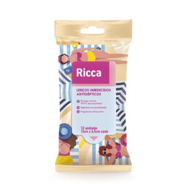 Imagem de Lenços Umedecidos Antissépticos Ricca Fragrância Refrescante 10 Unidad