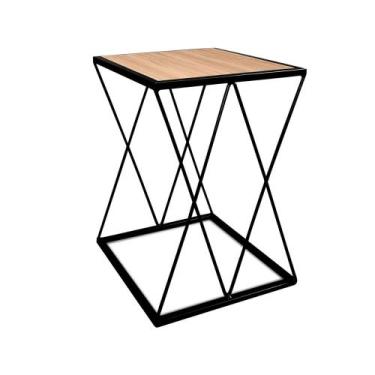 Imagem de Mesinha Lateral Alta Moderna p/ Decoração Sala Quarto Colima - Loja da