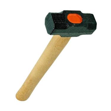 Imagem de Marreta Cabo de Madeira Lixado Encerado Cunha Pressão 500g - Minasul