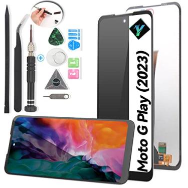 Imagem de YWLRONG para Motorola Moto G Play 2023 Tela de Toque de Substituição para Moto G Play 2023 Xt2271 Xt2271-5 Tela de Reposição Lcd Conjunto de Digitalizador com Kit (Preto)