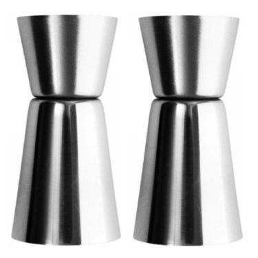 Imagem de Kit 2 Dosador Medidor Bebidas Inox 60 e 30ml Coquetel Drink - Top Rio