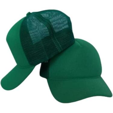 Imagem de Boné Aba Curva Trucker Telinha Telado Snapback - Fg, Verde