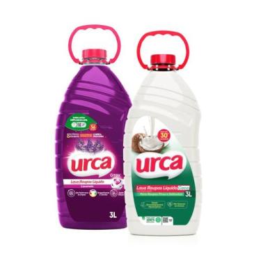 Imagem de Kit 1 Lava Roupas Liquido Urca Lavanda - 3l + 1 Lava Roupas Liquido Ur