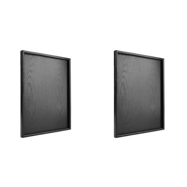 Imagem de Bandejas de chá de 2 Peças, Bandeja de chá Com Bordas Levantadas Ferramentas Elegantes para Servir Alimentos Acessórios de Decoração de Mesa para café, Vinho, Coquetel, Refeições