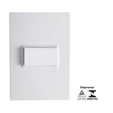 Imagem de Conjunto Espelho 42 com Interruptor Simples 10A 250V Vivaz - Ilumi