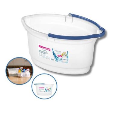 Imagem de Balde Limpeza Oval 14 Litros Com Alça Transparente Sanremo
