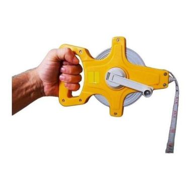 Imagem de Trena Fita Fibra De Vidro 50m Com Manivela - Aço Forte