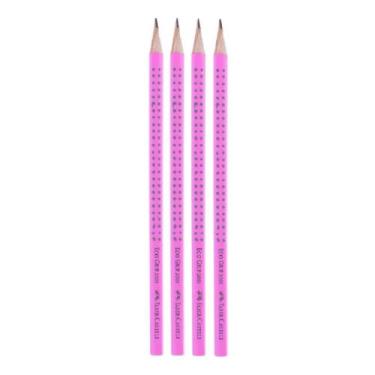 Imagem de Kit 04 Lápis Grafite Preto Nº2 B Faber Castell, Grip 2001, Super Soft,