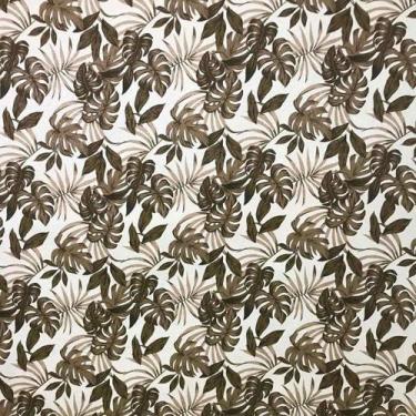 Imagem de Tecido Jacquard Estampa Folhagem Marrom - 1.40m de Largura - Sua Casa 