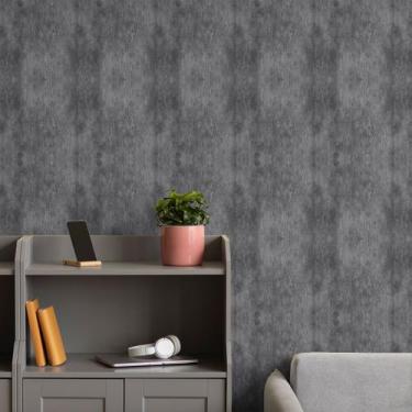 Imagem de Papel de Parede Adesivo Vinil Cimento Queimado Cinza Médio - Leliz Pap