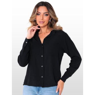 Imagem de Camisa Social Elegante Manga Longa Camisas Para Trabalho Uniforme  - G