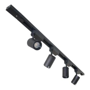 Imagem de Trilho Eletrificado 2 Metros + 4 Spots 7W - I9LED, Preta