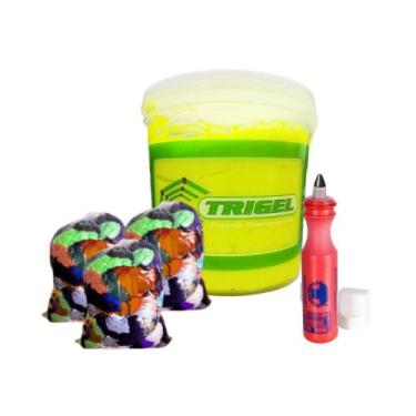 Imagem de Pano Retalho 2Kg, Marcador Industrial & Polymix Desengraxante Verde - 