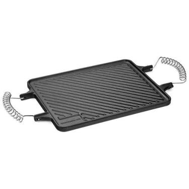 Imagem de Chapa Dupla Face Ferro Fundido Alça Espiral 28 x 23cm - Fumil - Fumil 