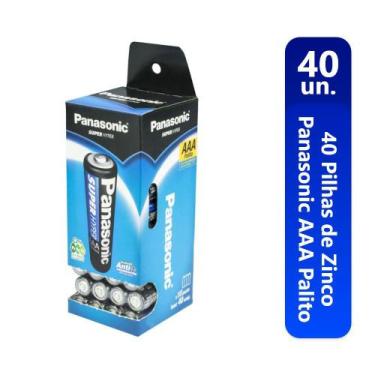 Imagem de Pilhas De Zinco Aaa Palito Panasonic Tubo Com 40 Pilhas 1,5V