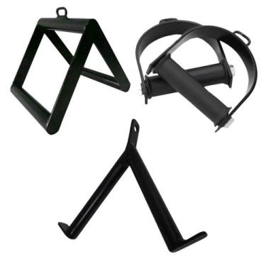 Imagem de Kit Par Puxador Estribo Com Giro + Puxador Triângulo + Puxador V Para 