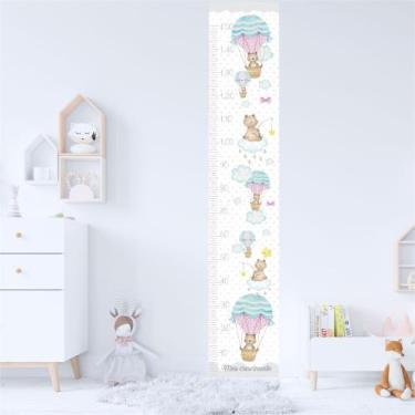 Imagem de Régua de Crescimento Adesivo Baloeira Infantil Menina - Cg Mimo Kids