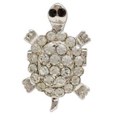 Imagem de Broche Tartaruga Strass BRG0053 - Akasaki, Prateado