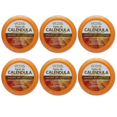 Imagem de Kit 6 Pasta De Calêndula Para Peles Ressecadas 30G - Vedis