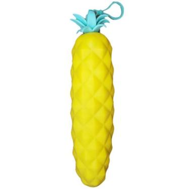 Imagem de Estojo Escolar de Silicone Abacaxi Fino kawaii,  Amarelo