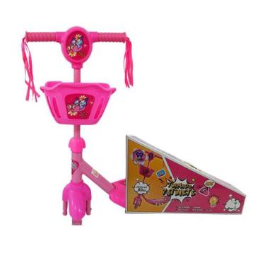 Imagem de Patinete Infantil 3 Rodas Com Cesta, Luz E Som - 99 Toys
