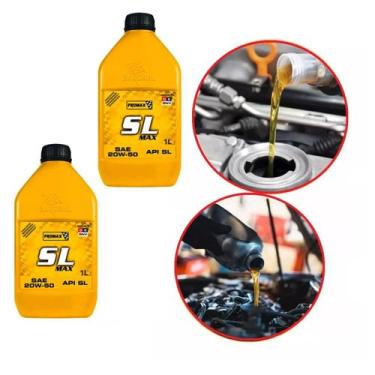Imagem de Kit 2 Óleo Do Motor Sae 20W-50 Sl Max Api Sl Bardahl 1 Litro