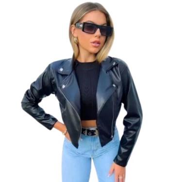 Imagem de Jaqueta Feminina material sintético Com Ziper Elegante Inverno - BC Gi