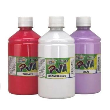 Imagem de Tinta Pva para Artesanato Fosca 500ml True Colors, AMARELO GEMA