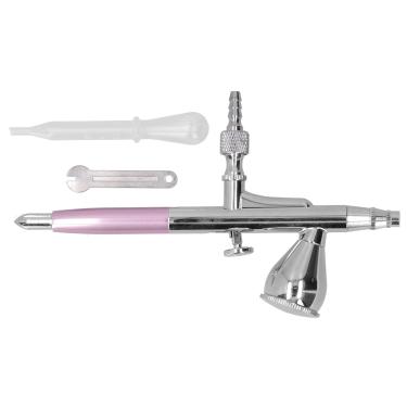 Imagem de Kit de Aerógrafo, Pistola de Ar Com Capacidade de 7CC Conjuntos de Aerógrafo G1/8 Kit de Pintura de Aerógrafo para Impressão de Modelos e Decoração de Casa (Rosa)