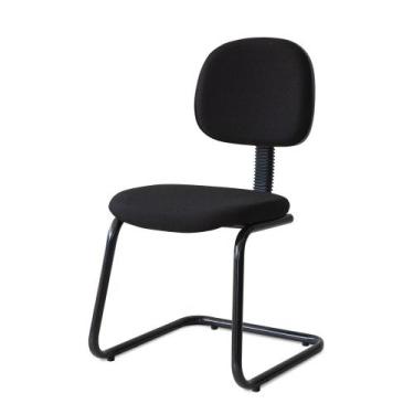 Imagem de Cadeira Secretária Turim Pé Continuo Preta - Flex Cadeiras