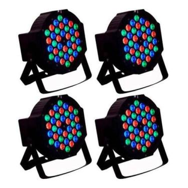 Imagem de Canhão Refletor Led 36 Rgb Bivolt Dmx Digital Slim - 4 Und - Atual Mix